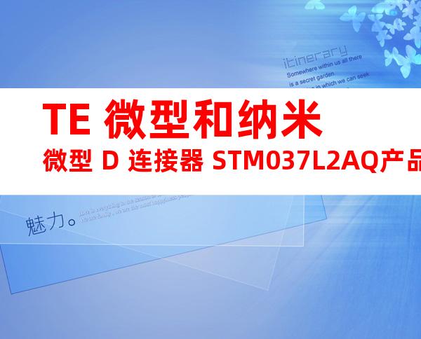 TE 微型和纳米微型 D 连接器 STM037L2AQ产品图纸